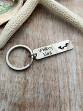 Load image into Gallery viewer, Whidbey Island Keychain - Stainless steel engraved Whidbey Bar Key Chain - Gift for Him - Hometown - Washington State
