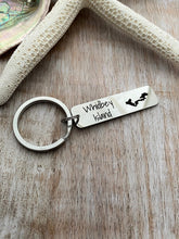 Load image into Gallery viewer, Whidbey Island Keychain - Stainless steel engraved Whidbey Bar Key Chain - Gift for Him - Hometown - Washington State