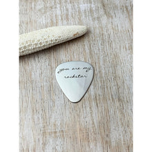 Load image into Gallery viewer, you are my rockstar engraved guitar pick - Stainless steel - gift for him - Silver tone pick gift for husband Valentine's Day gift