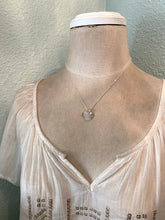 Load image into Gallery viewer, Personalized Initial Seashell Charm Necklace, Sterling Silver with Genuine Sea Glass, Ocean Jewelry, crystal Birthstone - shell