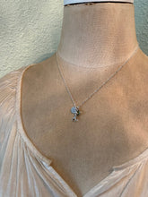 Load image into Gallery viewer, Runner Girl Sterling Silver Charm Necklace, Swarovski Crystal Birthstone, Hand Stamped Initial Charm, Run Necklace - gift for runner