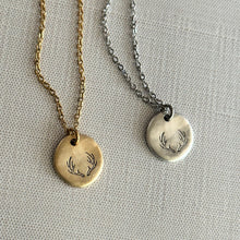 Load image into Gallery viewer, Deer Antler Necklace, Buck Necklace , Outdoor girl jewelry, Hunter necklace, boho jewelry