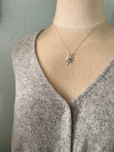 Load image into Gallery viewer, Sterling Silver Starfish necklace - Personalized initial charm and pearl Birthday gift for beach lover, summer jewelry
