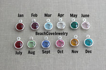 Load image into Gallery viewer, 13.1 Half Marathon Sterling Silver Necklace, Runner Girl Charm, Distance number disc, Swarovski Crystal Birthstone, Run Commemorative Gift