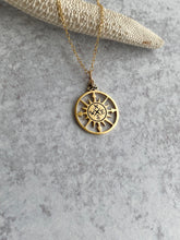 Load image into Gallery viewer, Compass necklace - Gold filled cable chain with bronze compass charm - adventure is out there - graduation gift for her