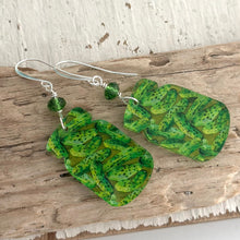 Load image into Gallery viewer, Dill Pickle Jar Earrings with Swarovski crystals - dangle earrings
