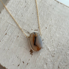 Load image into Gallery viewer, 14k Gold filled  Montana Agate pendant necklace
