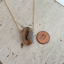 Load image into Gallery viewer, 14k Gold filled  Montana Agate pendant necklace
