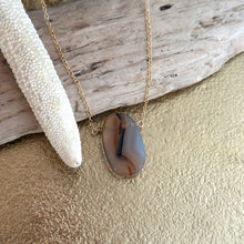 Load image into Gallery viewer, 14k Gold filled  Montana Agate pendant necklace
