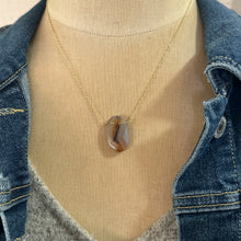 Load image into Gallery viewer, 14k Gold filled  Montana Agate pendant necklace
