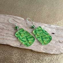 Load image into Gallery viewer, Dill Pickle Jar Earrings with Swarovski crystals - dangle earrings
