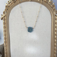 Load image into Gallery viewer, 14k gold filled and Kyanite gemstone necklace, Ocean Blue jewelry
