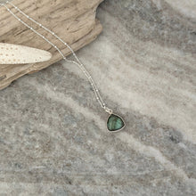 Load image into Gallery viewer, Sterling silver trillion cut Labradorite Necklace
