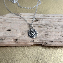 Load image into Gallery viewer, Sterling and fine silver river pebble necklace
