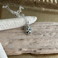Load image into Gallery viewer, Sterling Silver Dalmatian Jasper pendant set in crown bezel setting
