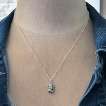 Load image into Gallery viewer, Sterling Silver Dalmatian Jasper pendant set in crown bezel setting
