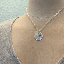 Load image into Gallery viewer, refuse to sink, Sterling silver, Hand Stamped, nautical anchor necklace with pearl, Beach Jewelry, genuine sea glass, hope, inspirational
