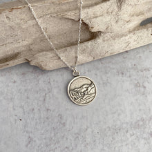 Load image into Gallery viewer, Sterling silver mountain charm necklace
