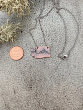 Load image into Gallery viewer, Copper Washington State Mountain range necklace
