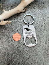 Load image into Gallery viewer, Whidbey Island Orca Whale keychain - stainless steel bottle opener keychain - laser engraved
