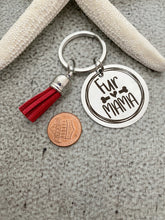 Load image into Gallery viewer, Fur Mama stainless steel engraved keychain with tassel

