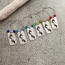 Load image into Gallery viewer, Whidbey Island Wine Glass Charms - Stainless Steel set of 6

