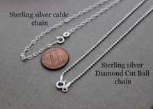 Load image into Gallery viewer, Whidbey Island Necklace - outline of WI Washington State 925 sterling - Hometown jewelry - personalized heart location
