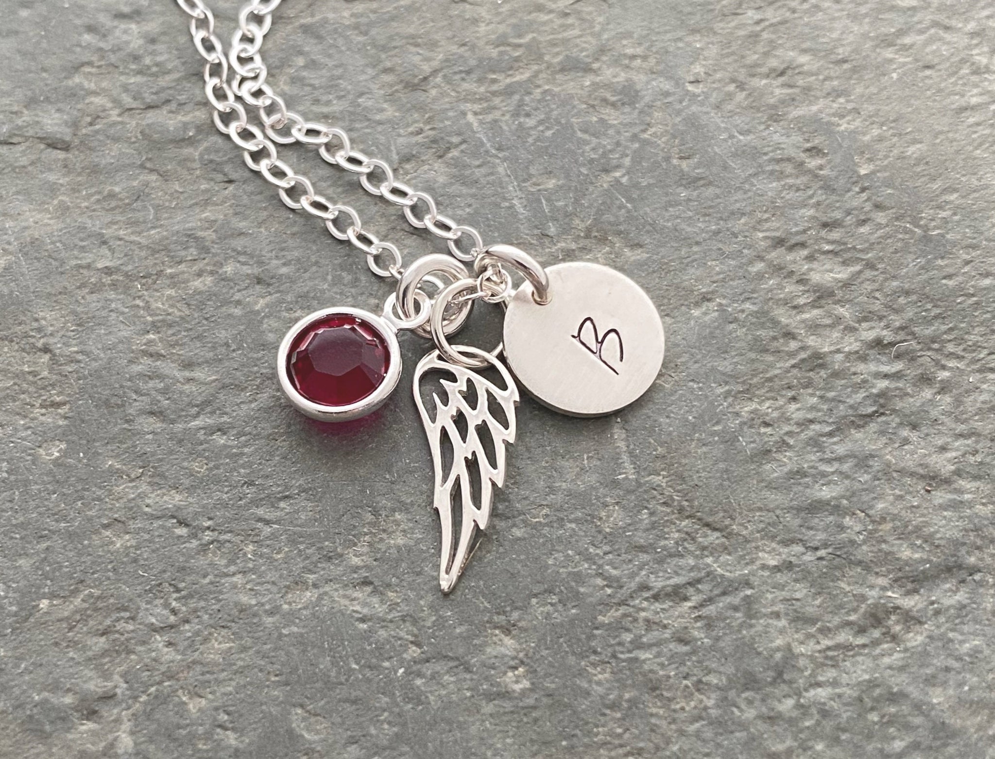 Amazon.com: Birthstone Wing Necklace 925 Sterling Silver Guardian Angel Wing  Feather Pendant Necklace Jewelry Gift for Women Girls (April) : Clothing,  Shoes & Jewelry