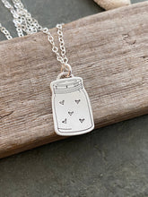 Load image into Gallery viewer, Sterling silver mason jar necklace - jar full of hearts necklace - grandmas blessing necklace - gift for mom - Christmas gift for her
