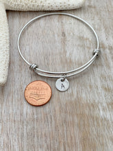 Load image into Gallery viewer, Personalized initial bracelet stainless steel - bangle bracelet - Multiple initials - gift for mom Christmas Gift - Kids monograms - simple
