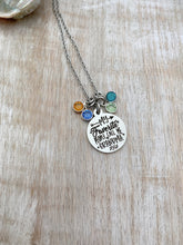 Load image into Gallery viewer, my favorite people call me grandma - Personalized necklace, silver tone stainless steel,  Swarovski crystal birthstones gift for grandma
