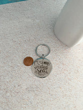 Load image into Gallery viewer, I need vitamin sea keychain - silver tone stainless steel engraved key ring - gift for friend - beach theme gift
