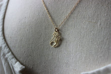 Load image into Gallery viewer, Fox Charm Necklace, Gold Vermeil Fox Charm with 14k gold filled cable chain, Foxy Lady, Woodland forest creature
